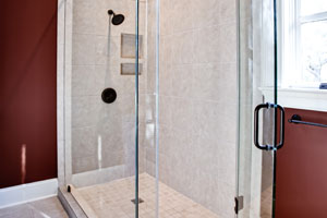 Framless shower doors make for a clean design element in your bathroom.