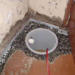 Installing a sump in a sump pump liner in a Easton home