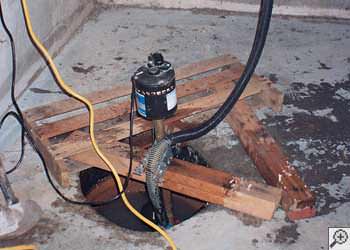 A Tobyhanna sump pump system that failed and lead to a crawl space flood.